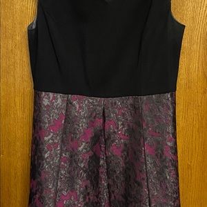Black and Purple dress sleeveless to the knees